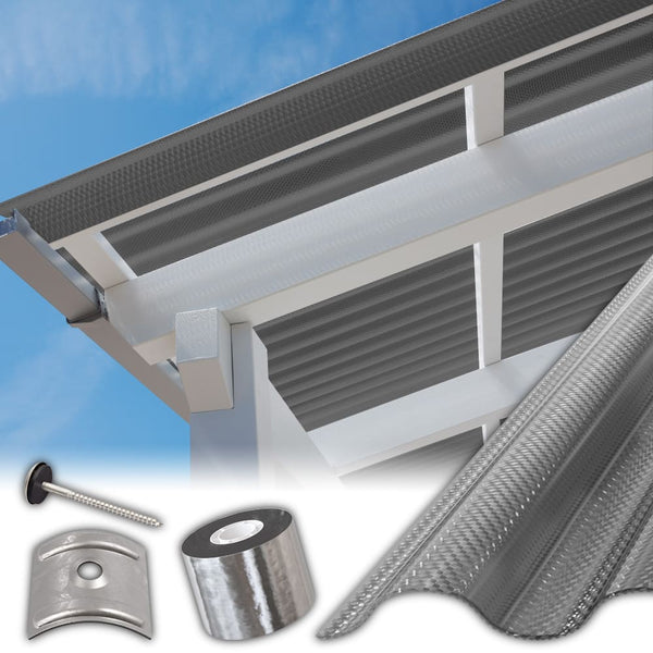 Dachhaut mit Polycarbonat Wellplatten 2,6mm graphit Wabenstruktur
